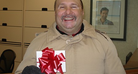 Winner of our February 2015 draw for a $100 gift certificate